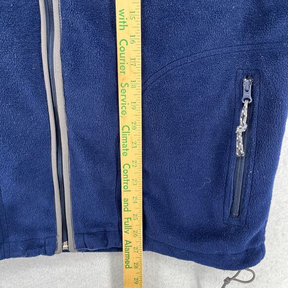 ST. JOHN'S BAY Vest Mens M LITTLE RIVER SC Fleece Full Zip Sleeveless Blue - Picture 12 of 13